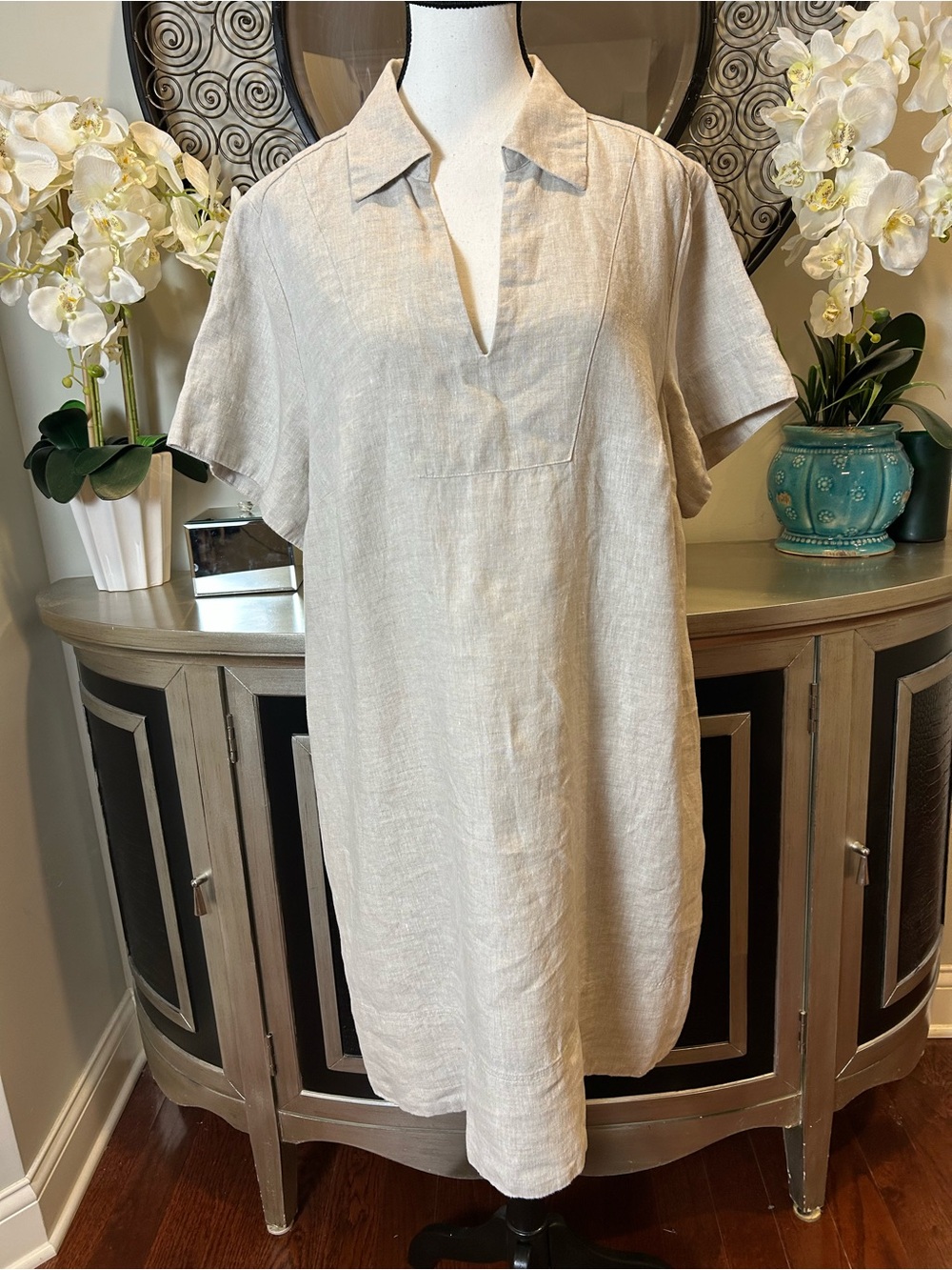 Madewell Natural Beige Linen- Dress
